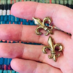Fleur De Lis Earrings Vintage